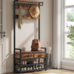 Coat rack with shoe rack, drawers and clothes rail – 6-in-1 hall unit