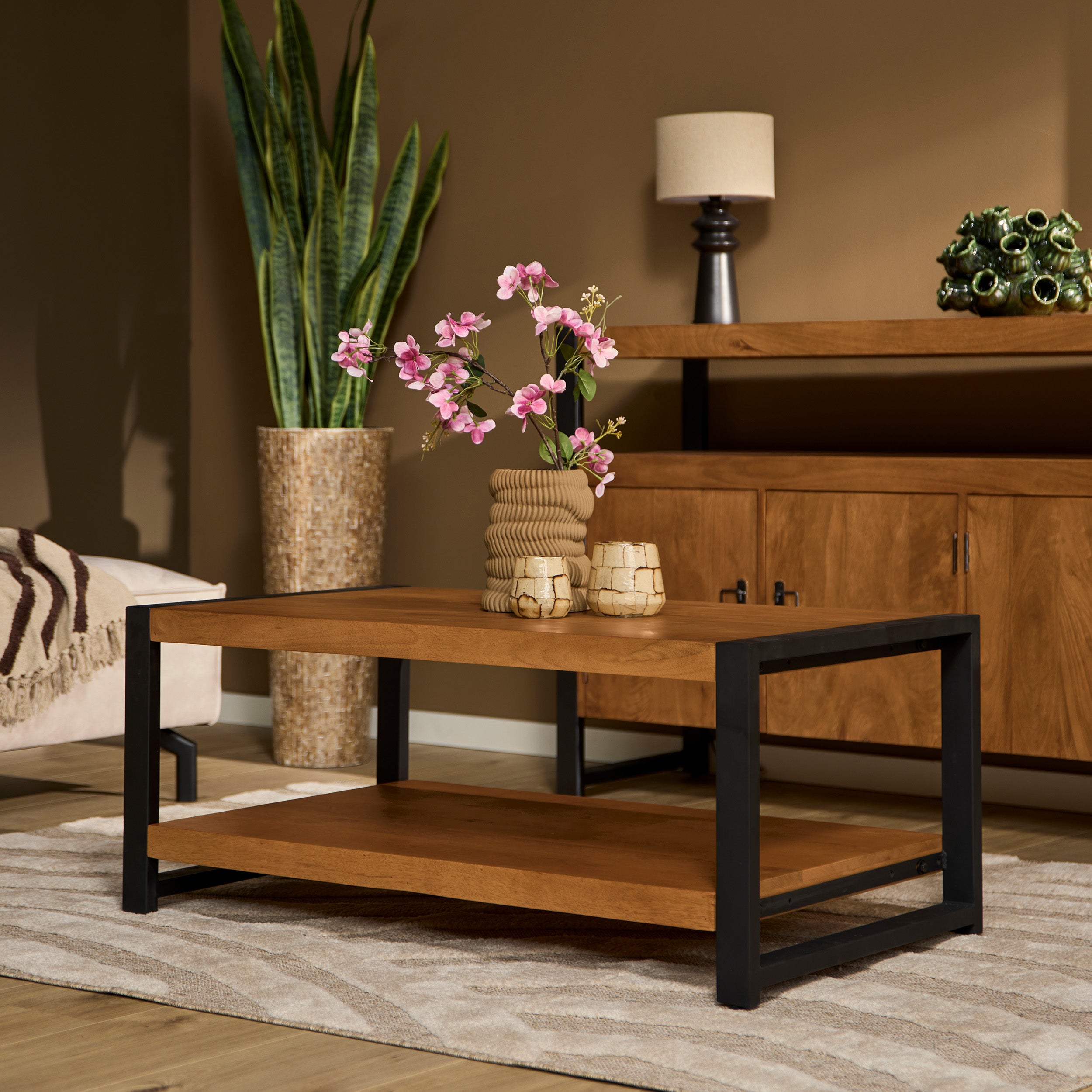 STF-608-2-2.jpg Britt Coffee Table | Double | Natural Mango | NEW - Image 1
