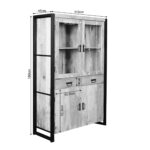Britt Display Cabinet | 115 cm | Natural Mango Wood | NEW - Image 7